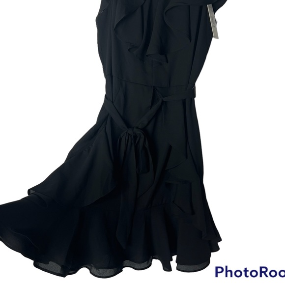 GB Girls Formal Black Ruffle Dress Size 14 - Picture 3 of 13